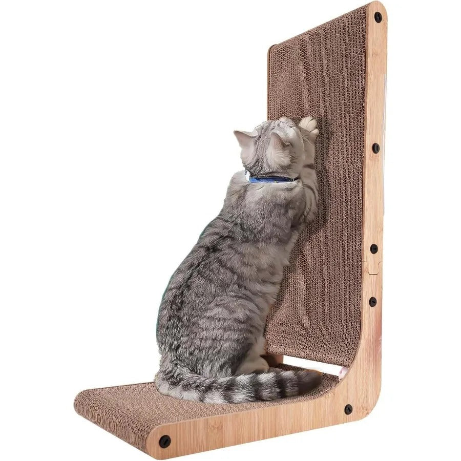 Heavy-Duty Scratch Pad with Wooden Frame for Indoor Cats